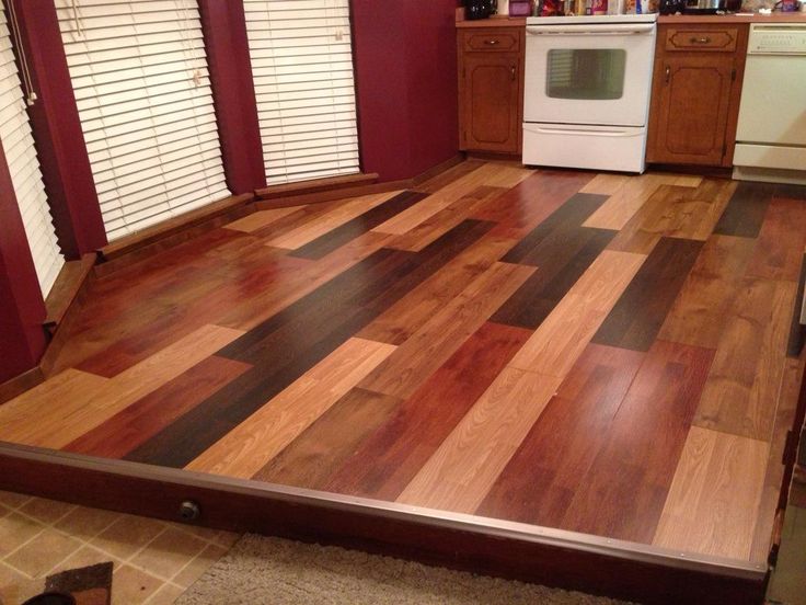 mismatched wood floors