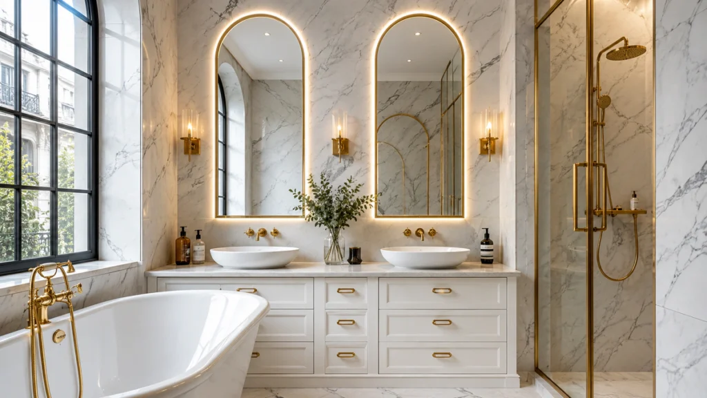 Create A Spa Bathroom Design With Light And Texture