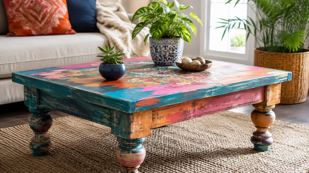 Colorful Painted Table Designs to Brighten Any Room