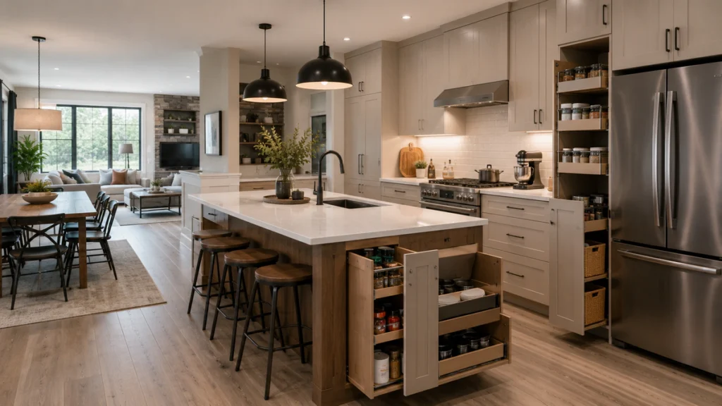 Kitchen Renovation Ideas - Use Open Concept Flow Without Losing Function