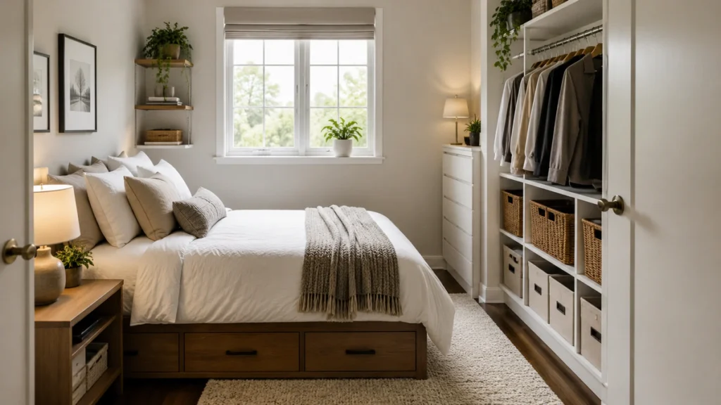 Plan the Bed, Walking Space, and Furniture First